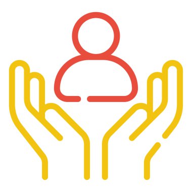 Mentorship Icon, Simple Illustration Isolated on White Background