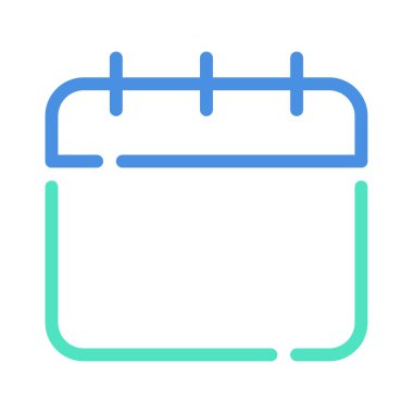 Date Picker Icon, Simple Illustration Isolated on White Background