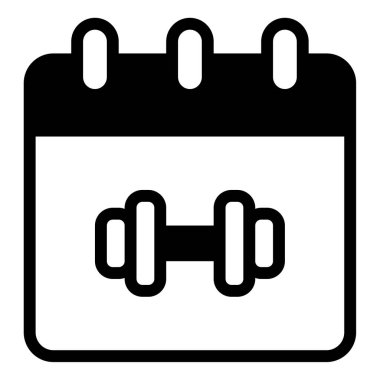 Fitness Meydan Okuma Simgesi ve Basit Görüntü Beyaz Arkaplanda İzole Edildi