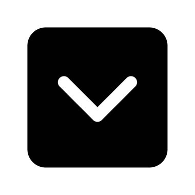 Dropdown Menu Icon, Simple Illustration Isolated on White Background