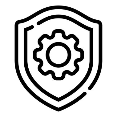 Privacy Settings Icon, Simple Illustration Isolated on White Background