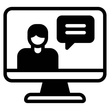 Webinars Icon, Simple Illustration Isolated on White Background