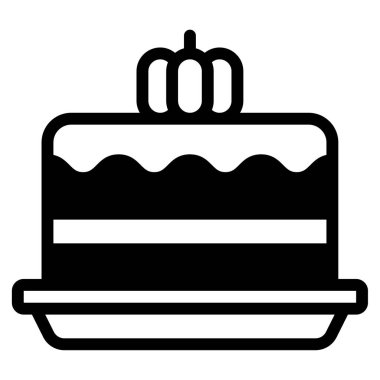 Seasonal Baking Icon, Simple Illustration Isolated on White Background