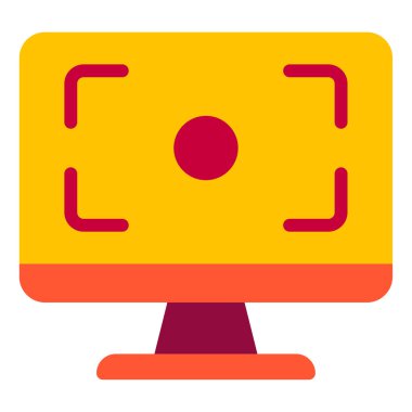 Ekran Kayıt Simgesi, Basit Görüntü Beyaz Arkaplanda İzole Edildi