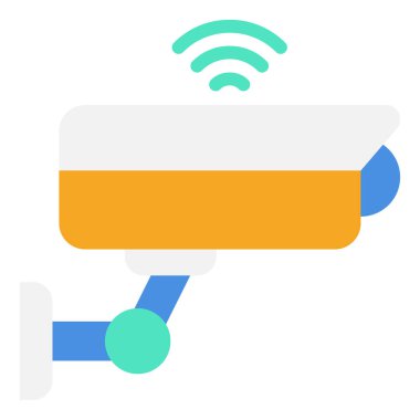 Smart Surveillance Icon, Simple Illustration Isolated on White Background