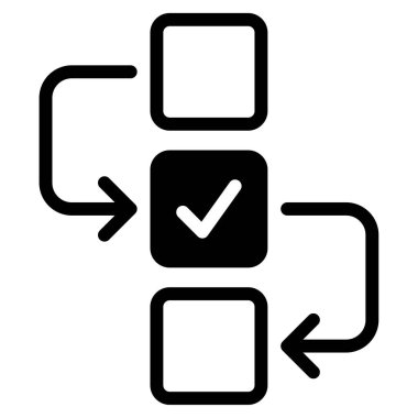 Çalışma Akımı Simgesi, Basit Görüntü Beyaz Arkaplanda İzole Edildi