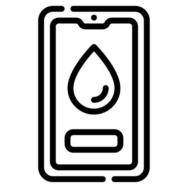 Hydration Tracker Icon, Simple Illustration Isolated on White Background