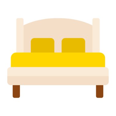 Bedding Icon, Simple Illustration Isolated on White Background