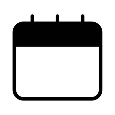 Date Picker Icon, Simple Illustration Isolated on White Background