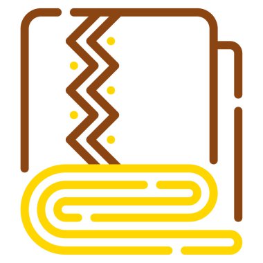 Throw Blanket Icon, Simple Illustration Isolated on White Background