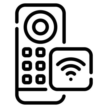 Remote Access Icon, Simple Illustration Isolated on White Background 