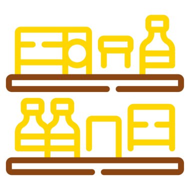 Shelf Icon, Simple Illustration Isolated on White Background