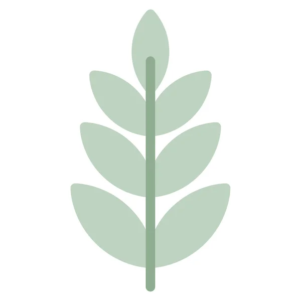 Palm Leaves Icon, Simple Illustration Isolated on White Background