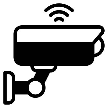 Smart Surveillance Icon, Simple Illustration Isolated on White Background