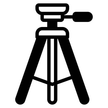 Tripod Simgesi, Beyaz Arkaplanda İzole Edilmiş Basit Resimler