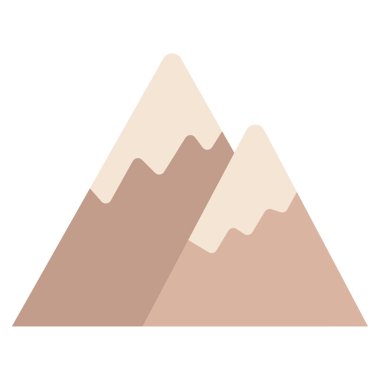 Mountains Icon, Simple Illustration Isolated on White Background