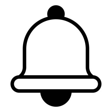 Notification Icon, Simple Illustration Isolated on White Background