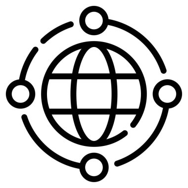 Connectivity Icon, Simple Illustration Isolated on White Background