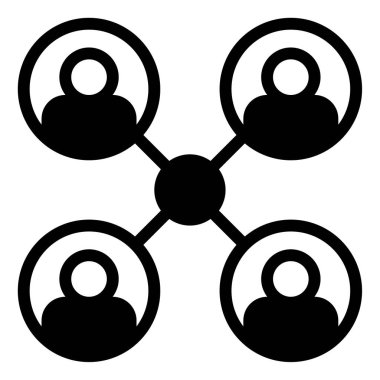 Collaboration Icon, Simple Illustration Isolated on White Background 