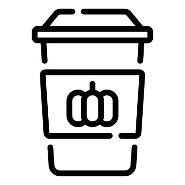 Pumpkin Spice Icon, Simple Illustration Isolated on White Background