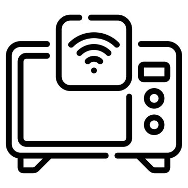 Smart Appliances Icon, Simple Illustration Isolated on White Background 