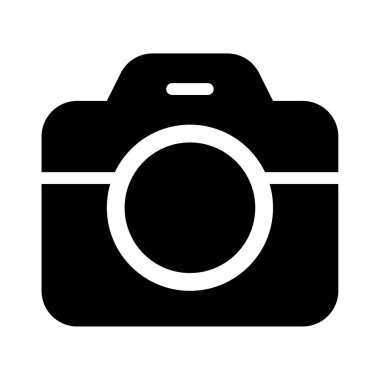 Camera Icon, Simple Illustration Isolated on White Background 