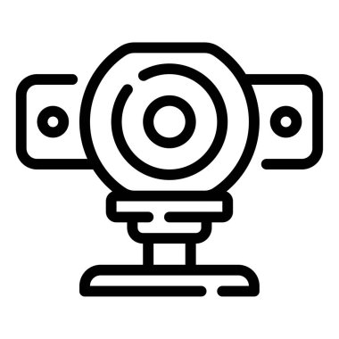 Webcam Icon, Simple Illustration Isolated on White Background