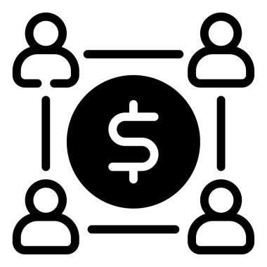 Collaboration Icon, Simple Illustration Isolated on White Background 