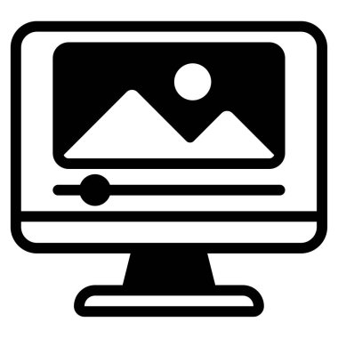 Thumbnail Maker Icon, Simple Illustration Isolated on White Background