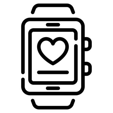 Wearable Tech Icon, Simple Illustration Isolated on White Background