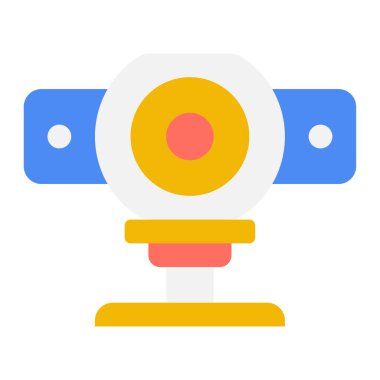 Webcam Icon, Simple Illustration Isolated on White Background