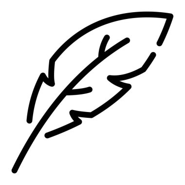 Feather Icon, Simple Illustration Isolated on White Background