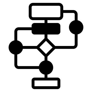 Algorithm Icon, Simple Illustration Isolated on White Background