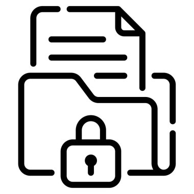 Şifreleme Simgesi, Basit Görüntü Beyaz Arkaplanda İzole Edildi