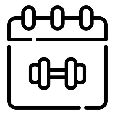 Fitness Meydan Okuma Simgesi ve Basit Görüntü Beyaz Arkaplanda İzole Edildi