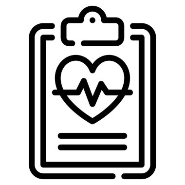 Health Assessment Icon, Simple Illustration Isolated on White Background