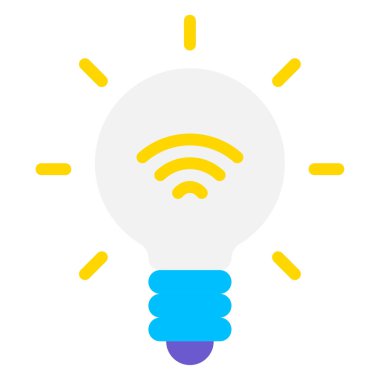 Light Icon, Simple Illustration Isolated on White Background