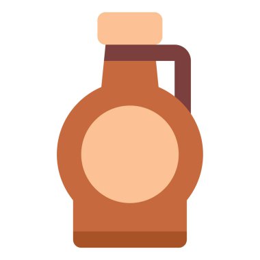 Maple Syrup Bottle Icon, Simple Illustration Isolated on White Background