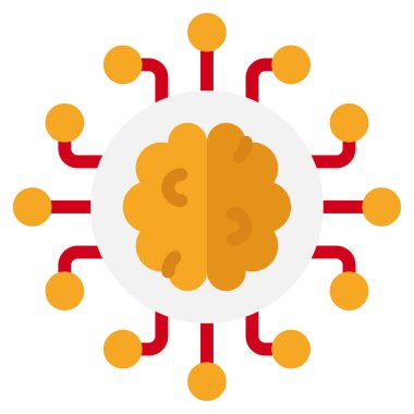 AI Model Icon, Simple Illustration Isolated on White Background 