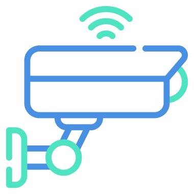 Smart Surveillance Icon, Simple Illustration Isolated on White Background