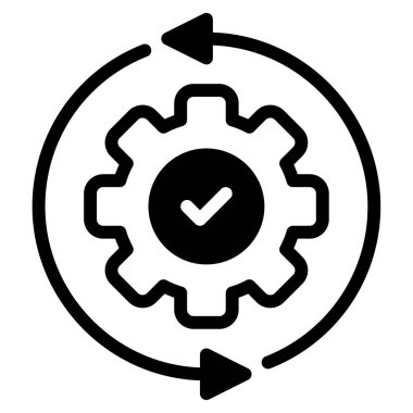 Automation Icon, Simple Illustration Isolated on White Background