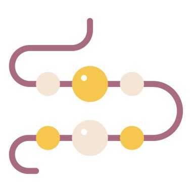 Beads Icon, Simple Illustration Isolated on White Background