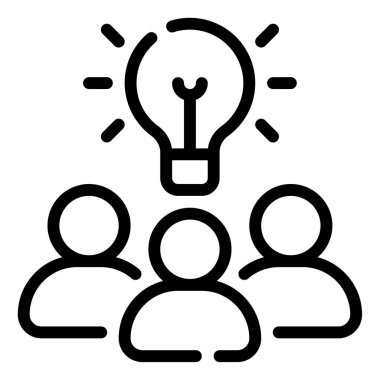 Takım çalışması Simgesi, Basit Görüntü Beyaz Arkaplanda İzole Edildi