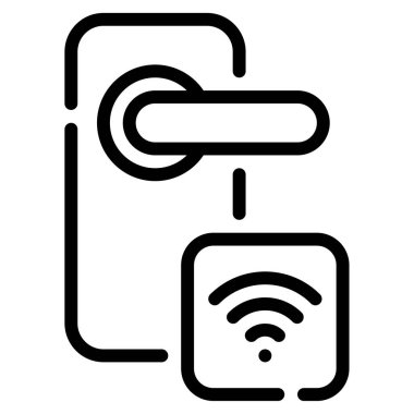 Smart Lock Icon, Simple Illustration Isolated on White Background