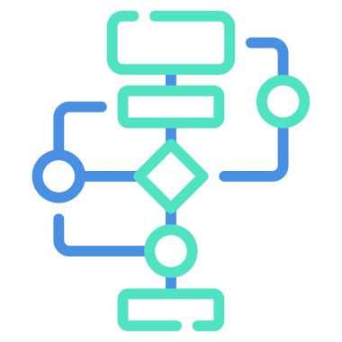 Algorithm Icon, Simple Illustration Isolated on White Background