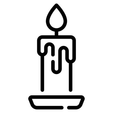 Mum Simgesi, Beyaz Arkaplanda İzole Edilmiş Basit Resimler 