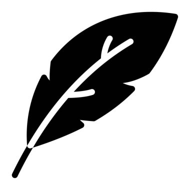 Feather Icon, Simple Illustration Isolated on White Background