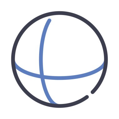 Sphere Icon, Simple Illustration Isolated on White Background