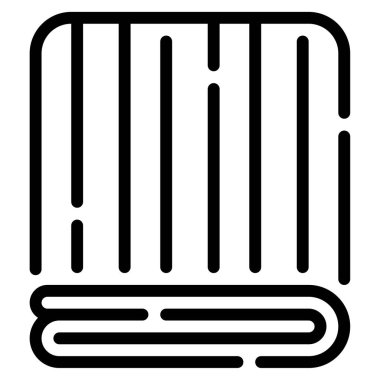 Blanket Icon, Simple Illustration Isolated on White Background