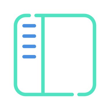 Yan Çubuk Simgesi, Basit Görüntü Beyaz Arkaplanda İzole Edildi